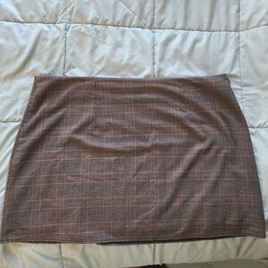 Old Navy Brown Plaid Skirt